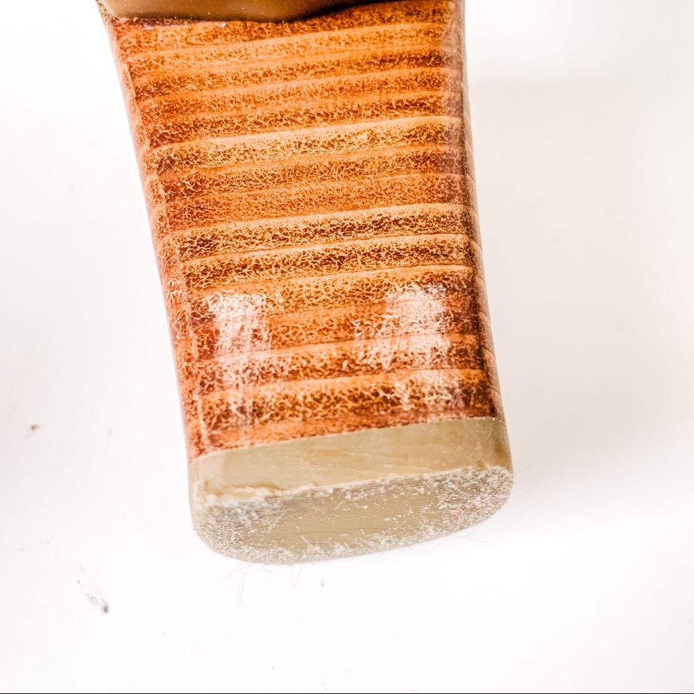 Sofft Blue and Tan Heeled Sandals - Picture 5 of 16